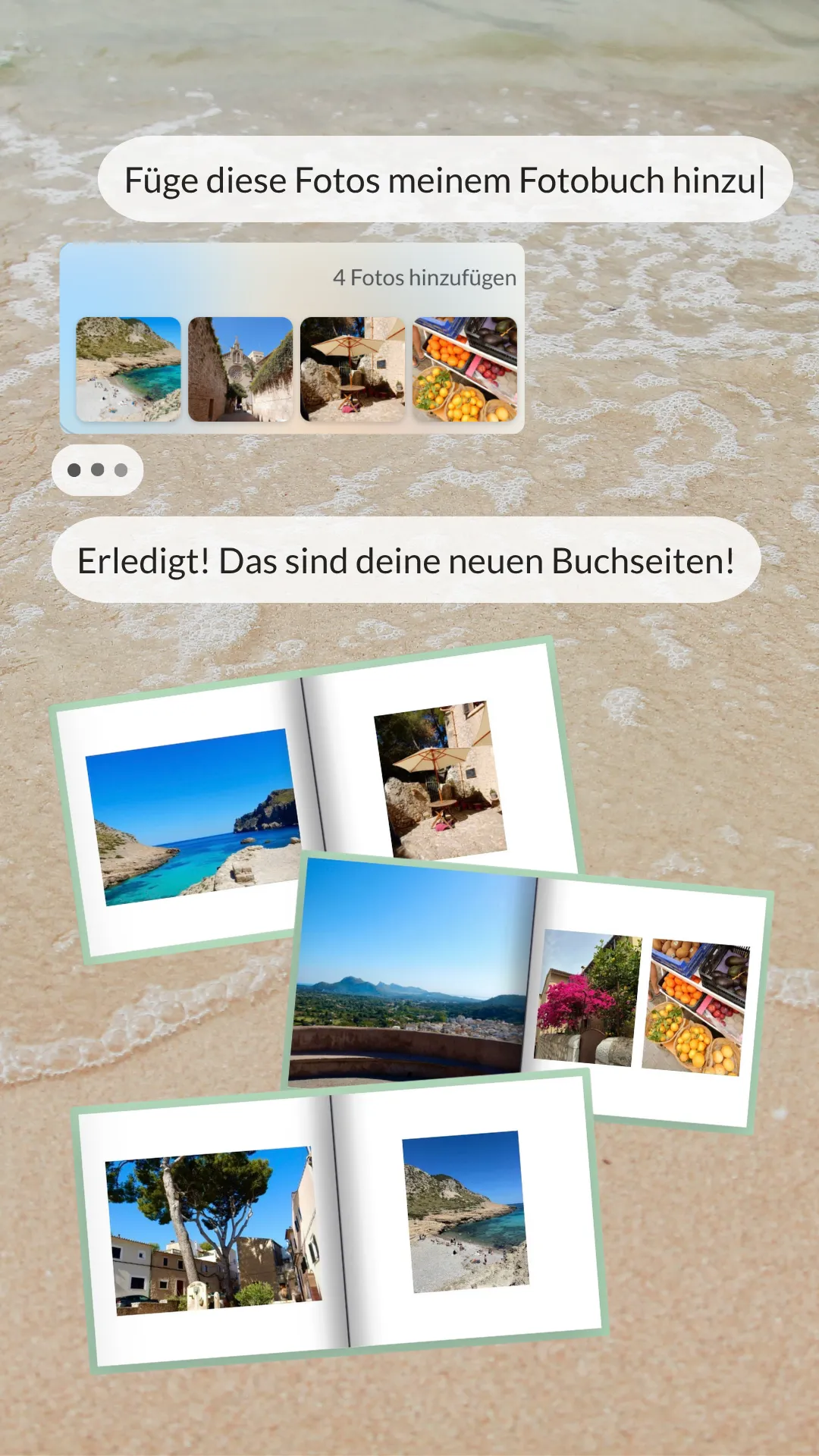 Ein mit klikkie erstelltes Reisefotobuch auf dem Handy prüfen