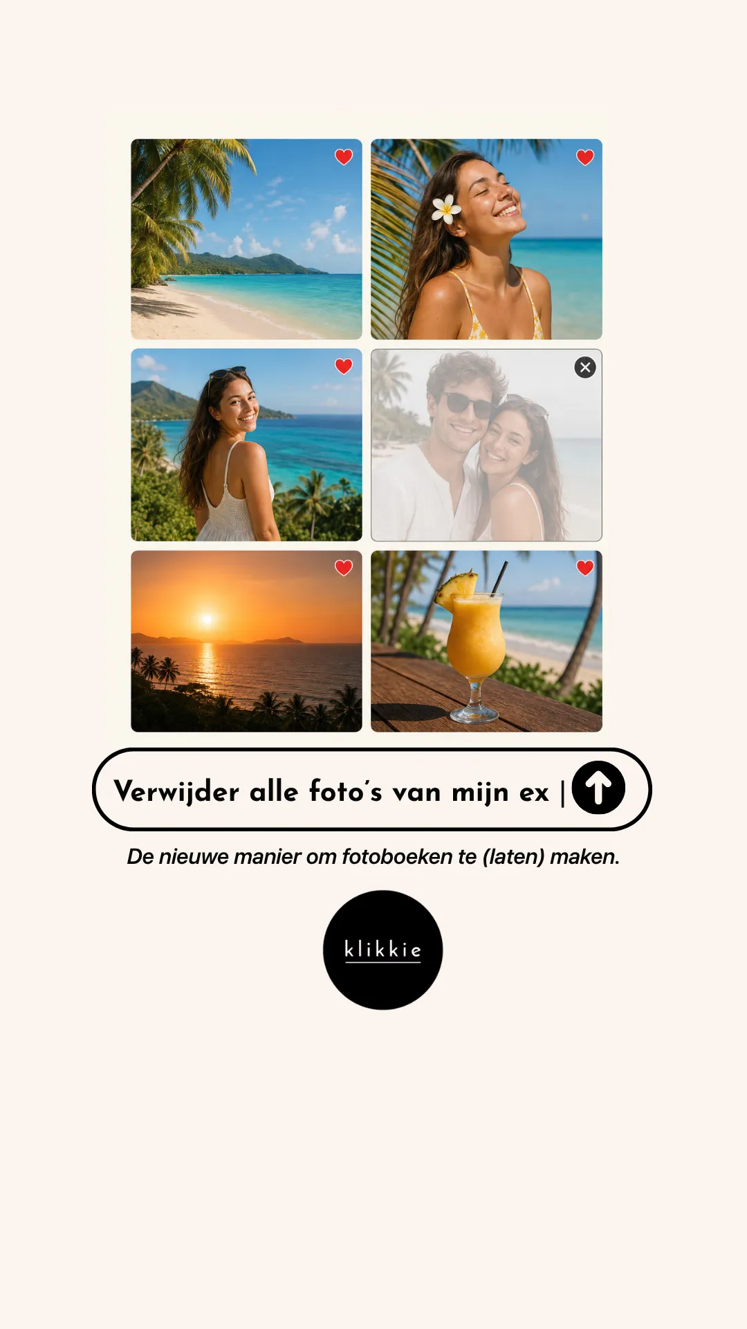 In klikkie wählst du, welche Urlaubsfotos in dein Fotobuch kommen